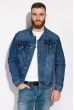 Базовая джинсовая куртка 120PCHF86006 синяя варенка