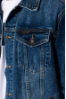 Базовая джинсовая куртка 120PCHF86006 синяя варенка