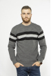 Стильный мужской свитер 85F752 серый
