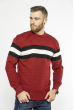 Стильный мужской свитер 85F752 вишневый