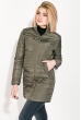 Куртка женская удлиненная 80PD1211 темный хаки