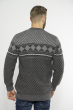 Стильный мужской свитер с принтом 85F332 серый
