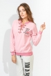 Свитер на флисе с шнуровкой 32P013 розовый