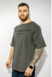 Стильная мужская футболка 624F001 темно-серый