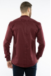 Рубашка мужская с воротником стойка 204P3822 бордовый
