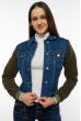 Куртка женская джинсовая 120PEL006 сине-оливковый