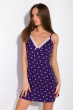 Ночная сорочка женская 107P4-1 фиолетовый / принт