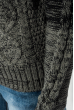 Свитер женский трехцветный 197V001-2 черно-серый