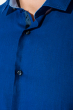 Рубашка мужская однотонная, материал лён 50PD7114 электрик