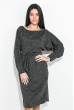Платье женское с поясом, элегантное  76PD220 темно-серый