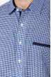 Рубашка с коротким рукавом в клетку 120PAR372-21 сине-белый