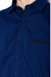 Рубашка с коротким рукавом в клетку 120PAR372-21 сине-черный