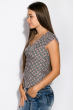 Легкая женская рубашка на пуговицах 118P162 серо-розовый