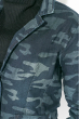 Пиджак женский милитари 118V001 сине-серый