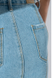 Юбка женская джинс с карманами 119V002 голубой