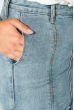 Юбка женская джинс с карманами 119V002 синий варенка