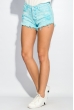 Шорты женские джинс в ярких оттенках 119V005 небесно-голубой