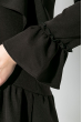 Платье женское, с воланами на рукаве и груди 64PD234 черный