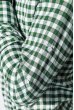 Рубашка мужская классическая клетка 333F011 бело-зеленый