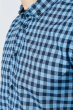 Рубашка мужская классическая клетка 333F011 сине-голубой