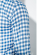 Рубашка мужская классическая клетка 333F011 бело-синий