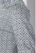 Блузка женская длинный рукав, принтованная 64PD155-2 бело-синий , круги