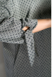 Блузка женская нежная, с завязками на руках 64PD2631 серо-синий
