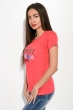 Футболка женская 211F048 коралловый
