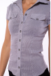 Рубашка женская 118P381-1 бело-серый