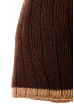 Шапка мужская с цветным ободком 254V001-1 коричнево-бежевый
