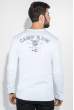 Пуловер мужской (батал) с текстовым принтом 50PD7069 белый