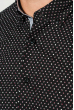 Рубашка мужская в двухцветный горошек 50PD5205 черный