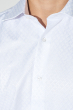 Рубашка мужская однотонная, с фактурным принтом 50PD51102 белый
