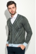 Кардиган мужской с орнаментом ромба 50PD435 темно-серый Кардиган мужской с орнаментом ромба 50PD435 темно-серый