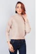 Свитер короткий 724K001 бежево-молочный