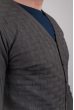 Кофта мужская на пуговицах №82F009 темно-серый