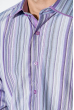 Рубашка 120PAR171-2 светло-сиреневый / сизый