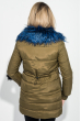Куртка женская с отстегивающимся низом, крупный брелок на рукаве 315V001 хаки