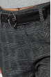 Брюки женские карман-обманка, с контрастным поясом 314V001 темно-серый