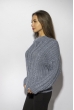 Свитер женский крупной вязки 21Z4018 сизо-синий