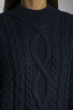 Свитер женский крупной вязки 21Z4018 темно-синий