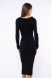 Платье вязаное с открытыми плечами 184P7045 черный