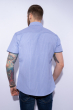 Рубашка с коротким рукавом 199P0120 голубо-белый