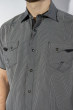 Рубашка с коротким рукавом 199P0120 серо-черный