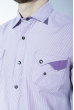 Рубашка с коротким рукавом 199P0120 бело-сиреневый