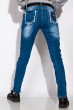 Рваные женские джинсы 120POS0322 светло-синий