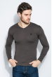 Пуловер мужской V-образный вырез 415F011 шоколадный