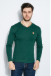 Пуловер мужской V-образный вырез 415F011 зеленый