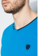 Пуловер мужской V-образный вырез 415F011 голубой