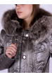 Женское пальто-пуховик серое 11P0825-1 серый